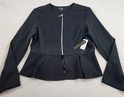 Essentials de ABS A.B.S. Chaqueta Mujer M Mediana Cremallera Negra $68 Foto 1 de 4