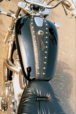 Babero protector tanque con tachuelas Mustang con Concho Suzuki Intruder 800 85-04 Foto 1 de 4