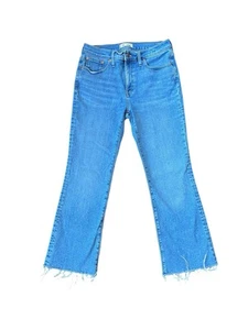 Madewell Kick Out Crop Jeans in Medium Blue Size 28 NWOT - Picture 1 of 4