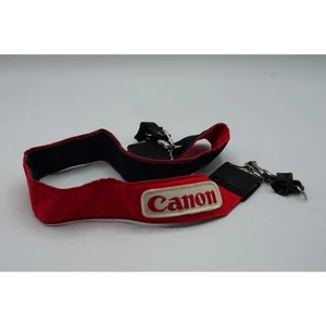 Canon Branded Canvas Camera Neck Strap 36" Red 1980's - Picture 1 of 6