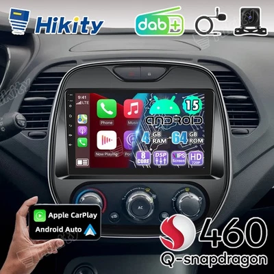 DAB+ 4+64GB 8Core CarPlay Android 15 Autoradio Für Renault Captur 2013-2019 Navi - Bild 1 von 4
