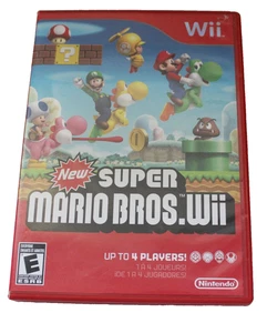 WII SUPER MARIO BROS. JUEGO NINTENDO CON FUNDA Y MANUAL CLASIFICADO E TODOS - Imagen 1 de 3