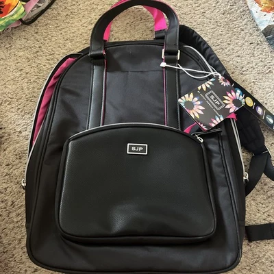 Sarah Jessica Parker 16 Inch RFID Backpack Bag Black-Pink NEW Tags - Image 1 of 4