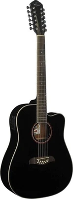 Oscar Schmidt OD312CEB-A-U 12-String Acoustic Electric Guitar. Black - Image 1 of 3