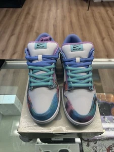 Size 10 - Nike Futura Laboratories x Dunk SB Low Bleached Aqua - Picture 1 of 8