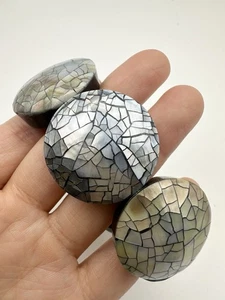 Organic Mosaic Abalone Shell Bead Stretchy Bracelet - Picture 1 of 6