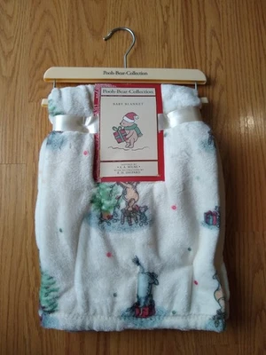 Disney Manta Bebé Winnie The Pooh Navidad Navidad Eeyore Infantil Colección NUEVA  Foto 1 de 4