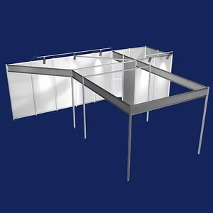 Messestand mit Beleuchtung Abstellkammer Kopfstand 7x6 Meter. Messebau Stand-21 - Bild 1 von 4