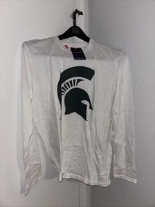 Men's White Michigan State Spartans Primary Logo Long Sleeve T-Shirt - Picture 1 of 3