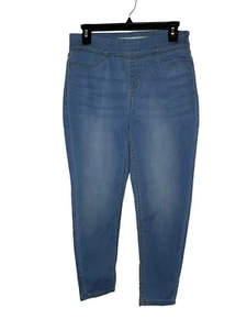 Denim & Co. Jeggings maglia comoda pull-on A398035 lavaggio leggero petite taglia XS NUOVO - Foto 1 di 7