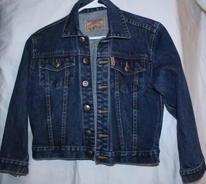 KIDS UNISEX SIZE 6 DENIM JACKET, TOMBUZZ ORIGINAL DESIGN, PERFECT! - Picture 1 of 8