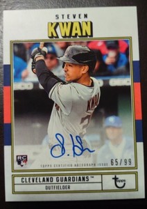 2022 Topps Brooklyn Collection Steven Kwan Rookie on card Auto Autograph /99  RC