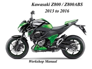 KAWASAKI Z800 / Z800ABS 2013 to 2016 WORKSHOP MANUAL - PDF Files - Picture 1 of 2