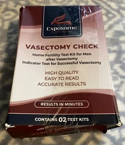 Exposome Vasectomy Check- Home Fertility Test Kit For Men After Vasectomy OPEN - Picture 1 of 1