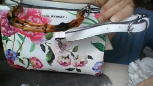 NWT Dana Buchman Peony Print Bamboo Top Handle Crossbody Purse SO PRETTY! SPRING - Picture 1 of 24