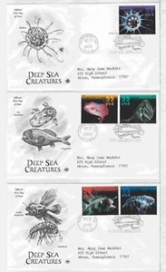 TurtlesTradingPost- Deep Sea Creatures #3439-43 2000 FDC- Artcraft Variety - Picture 1 of 1