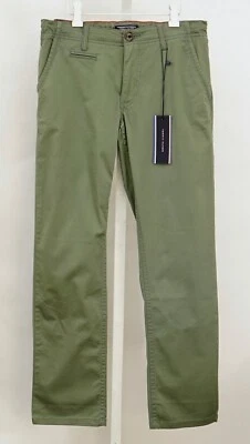 Pantalones chinos Tommy Hilfiger niños nuevos con etiquetas de algodón verde EE. UU. 12, UE 158 Foto 1 de 4