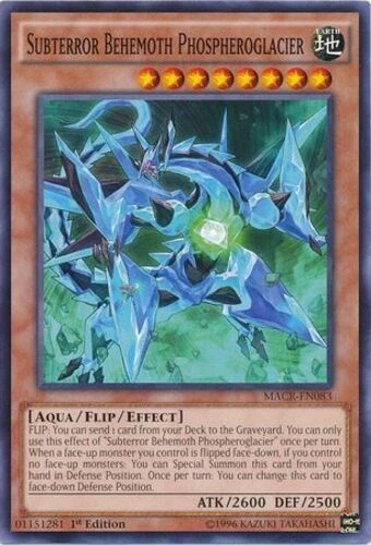 Yu-Gi-Oh! TCG Subterror Behemoth Phospheroglacier Maximum Crisis MACR-EN083 1st - Image 1 of 1