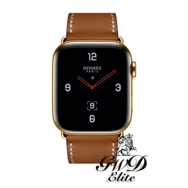 24K Gold Plated 45MM Hermes Apple Watch SERIES 8 Louis Vuitton Band LV  CUSTOM