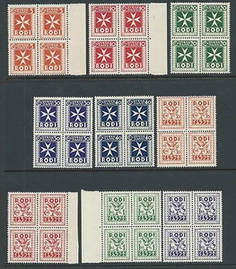 1934 EGEO SEGNATASSE 9 VALORI QUARTINA MNH ** - VA42-2 - Picture 1 of 1