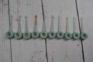 Birthday Cake Side Candle Holders Vintage Set of 10 Blue - Picture 1 of 5