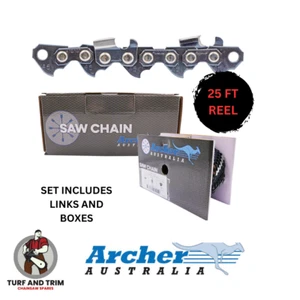 Archer 25ft Chainsaw Chain Reel suits Stihl Husqvarna 3/8"LP .050" Semi Chisel - Picture 1 of 2