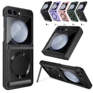 For Samsung Galaxy Z Flip5 Shockproof Magsafe Magnetic Stand Leather Case Cover - Picture 1 of 17