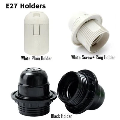 Modern Screw E27 Light Bulb Lamp Holder Base Pendant Socket UK - Image 1 of 4