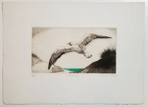 LINDA LLOYD, Original Etching, Soaring, Wildlife, Signed Numbered - Bild 1 von 6