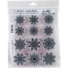 "Stampers Anonymous"" Mini Swirley Flakes Tim Holtz Hooks Tampons,7"" X 8.5"