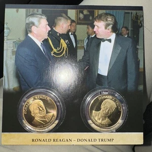 Ronald Reagan - Donald Trump RNC Limited Commemorative Coin Set New 2020 - Picture 1 of 5