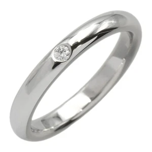 Tiffany & Co. PT950 Diamond Stacking Band Ring US5 EU49 A2474 - Picture 1 of 7