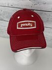 GENUITY Hat Baseball Ball Cap ADJUSTABLE Red Adult Embroidered Logo New