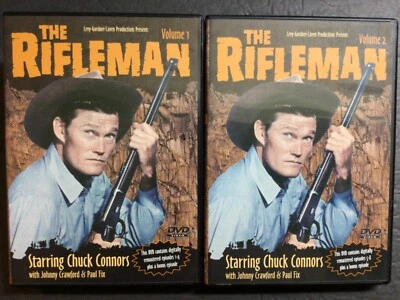 THE RIFLEMAN - Chuck Connors - Volume 1 & 2 -  DVD - NRMT!! - Изображение 1 из 3