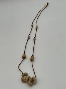 Long Natural Stone Necklace EXPRESS Handmade In Italy 18” - Picture 1 of 6