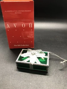 Vintage AVON ALL WRAPPED UP FOR CHRISTMAS ORNAMENT Green - Picture 1 of 3