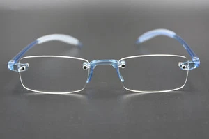 TR90 Ultralight Reading Glasses Mens Women Rimless Reader +0.50~4.00 Blue - Picture 1 of 10