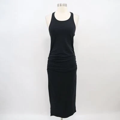 Michael Stars Midi Dress Womens L Large NEW Black Racerback Sleeveless Stretch - Image 1 of 4