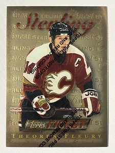 Theoren Fleury 1995-96 Topps Finest Gold #30 Calgary Flames - Picture 1 of 2