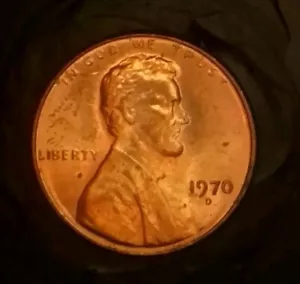 1970 D Lincoln Memorial Mint Error (Item #321) - Picture 1 of 3