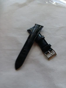 Top quality genuine leather 21mm watch strap, tang buckle with spring bars, A9 - Picture 1 of 4