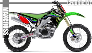 KAWASAKI KX250F KX450F 2009 2010 2011 2012 MAXCROSS GRAPHICS STICKER DECAL MS8 - Picture 1 of 2