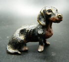 Antique Austrian Cold Painted Bronze Dachshund Dog Dollhouse Miniature Size