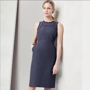 jcrew TIPPED SHEATH DRESS IN DOTTED JACQUARD Size 2P - Picture 1 of 9