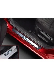 Fits SUZUKI VITARA 2015UP Chrome Door Sill Scratch Protector Stainless Steel4pcs - Imagen 1 de 6