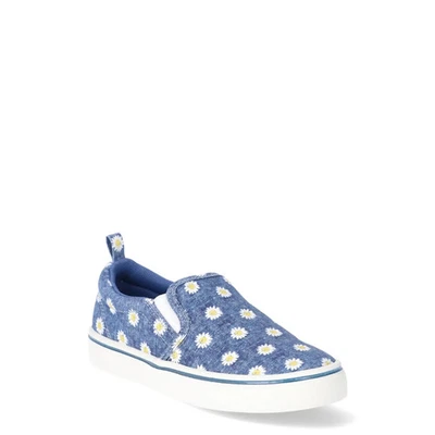 Zapatillas sin cordones Wonder Nation para niñas azul/margarita - talla niñas 2 Foto 1 de 4