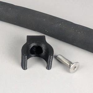 EZ-Clip Single Line Black Mount for 1 #6 AC Hose with Stainless Steel Hardware - Picture 1 of 7
