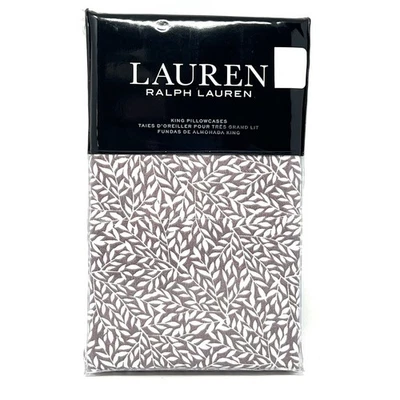 Ralph Lauren Spencer Hoja Satén 2 KING Fundas de Almohada Lavanda Profunda Púrpura Nuevo en Paquete Foto 1 de 4