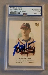 Brian McCann signed 06 Topps Allen & Ginter Baseball rookie card RC IP auto PSA - Picture 1 of 3