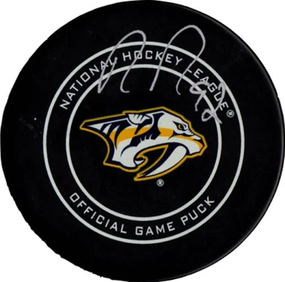 Disco auténtico firmado autografiado por Ryan Johansen NHL Nashville Predators certificado de autenticidad PSA Foto 1 de 3